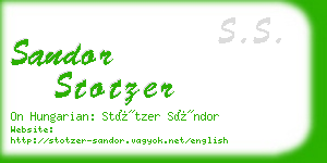 sandor stotzer business card